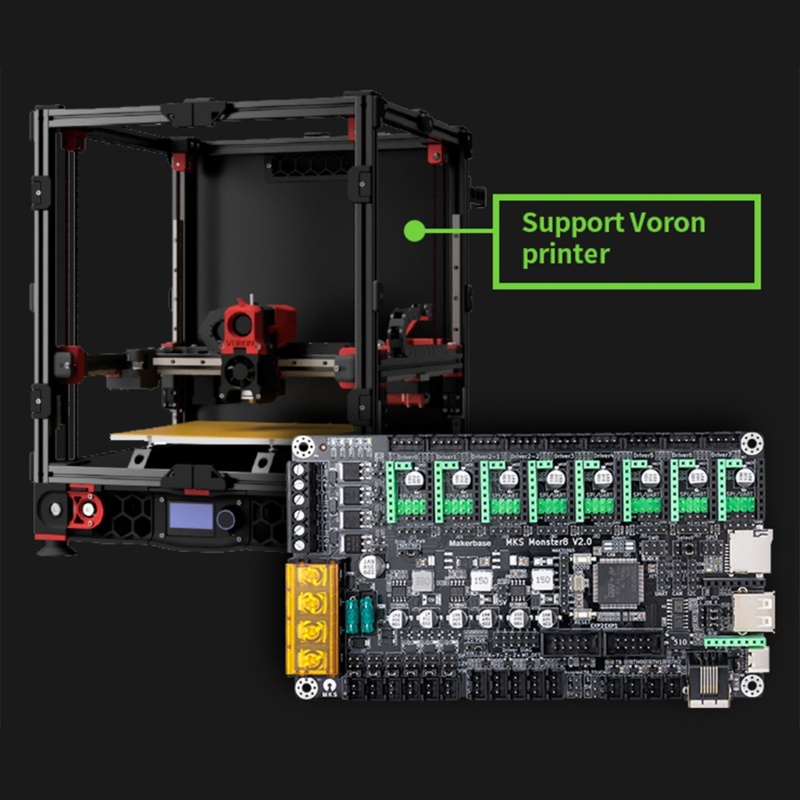 Zzz Monster8 32Bit Control Board Kartu Kontrol 8Axis Untuk Voron VS 3D Printer Part