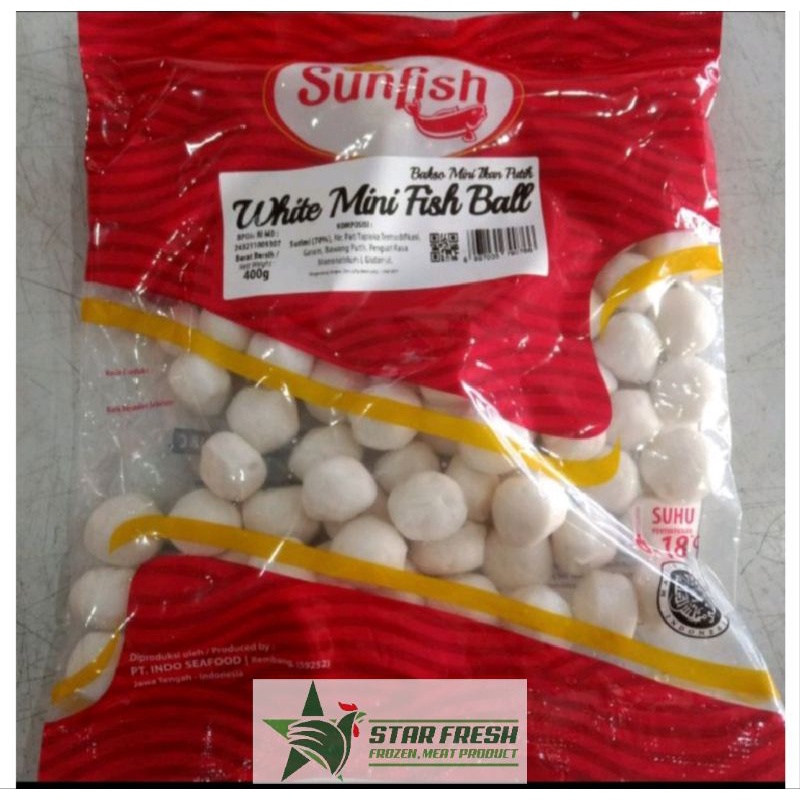 

SUNFISH WHITE MINI FISH BALL 400GR