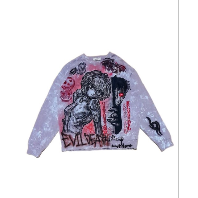 Crewneck design rework anime evangelion// evil