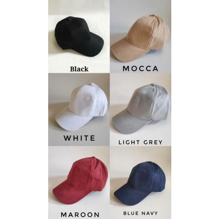 TOPI BASEBALL CAP POLOS UNISEX (BAHAN TEBAL TIDAK LOYO)