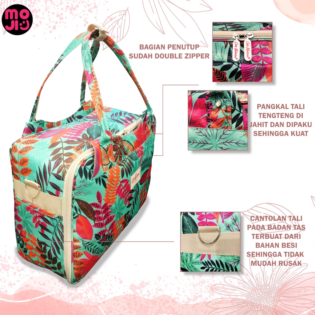 MOJI - Tas mudik / Tas Selempang Wanita Motif Bunga / Tas Pakaian / Tas Olahraga / Travel Bag CK Best Seller
