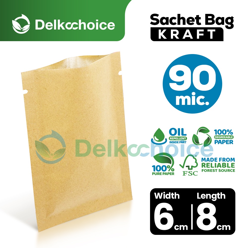 Kemasan Sachet Saset Bag Kraft 6x8 Non Ziplock