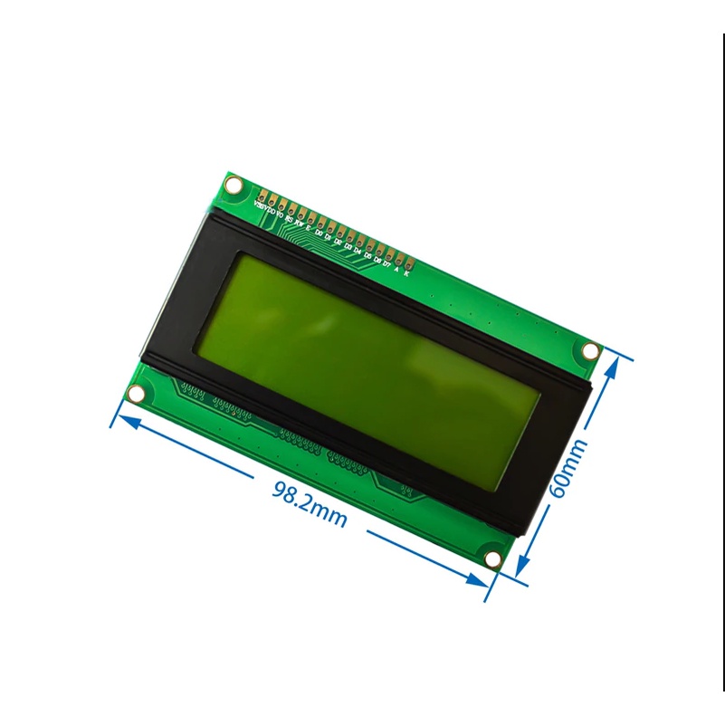 LCD Karakter 20x4 20 x 4 20*4 2004 SERIAL Display Yellow Green Backlight Kuning Hijau