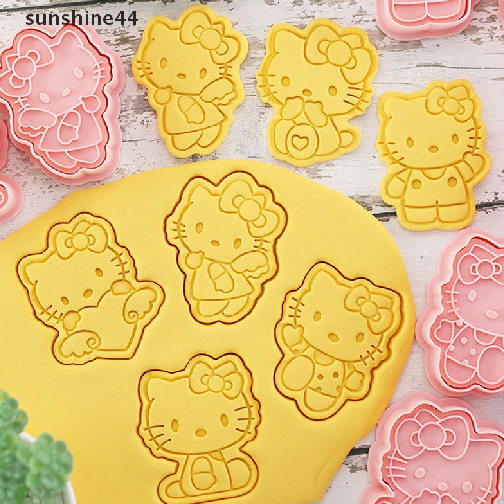 Sunshine 8pcs 3D Cat Bakeware Biskuit Cetakan DIY Cookie Tools Hadiah Kue Decorag Tool.