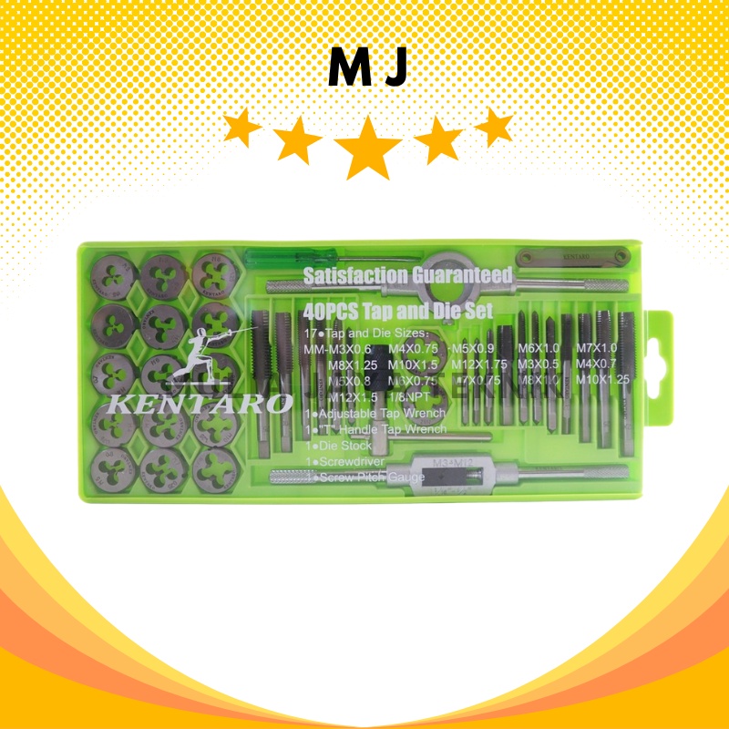 Hand Tap & Die Set 40pcs Kemtaro / Hand Tap Die Set 40 pcs Kentaro / Hand Tap & Die Set KTR