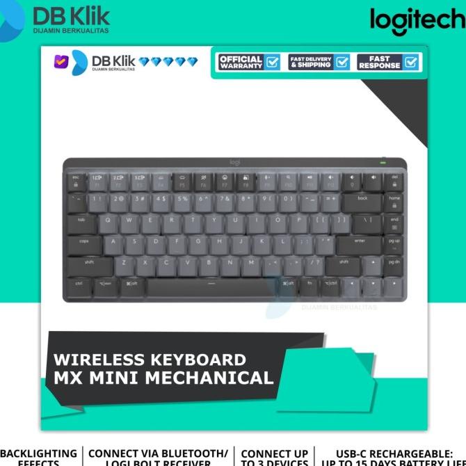 Keyboard Logitech MX Mini Mechanical Wireless + Bluetooth (920-010783)