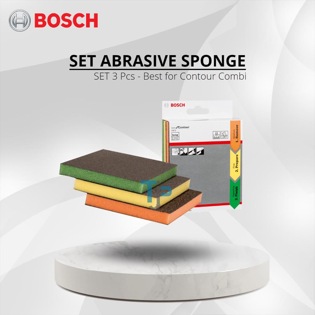 BOSCH ABRASIVE SPONGE - SET 3 BEST FOR CONTOUR COMBI PN.2608621254