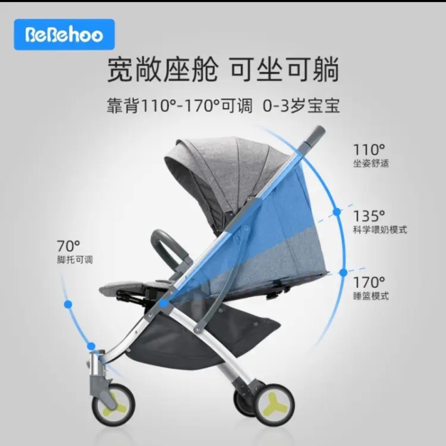 Bebehoo Star Baby Stroller ST201 Folding Lightweight Kereta Bayi Lipat