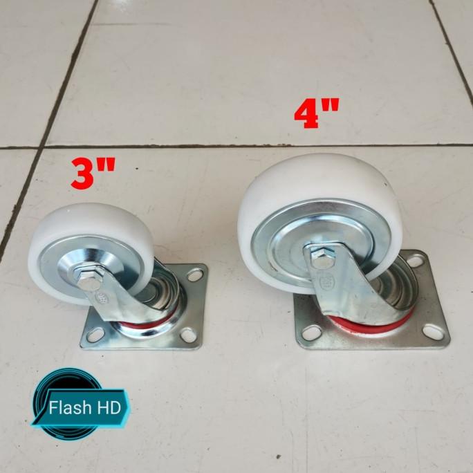 Roda karet Nylon /roda trolley/roda etalase lori HIDUP putar flashar66 Segera Beli