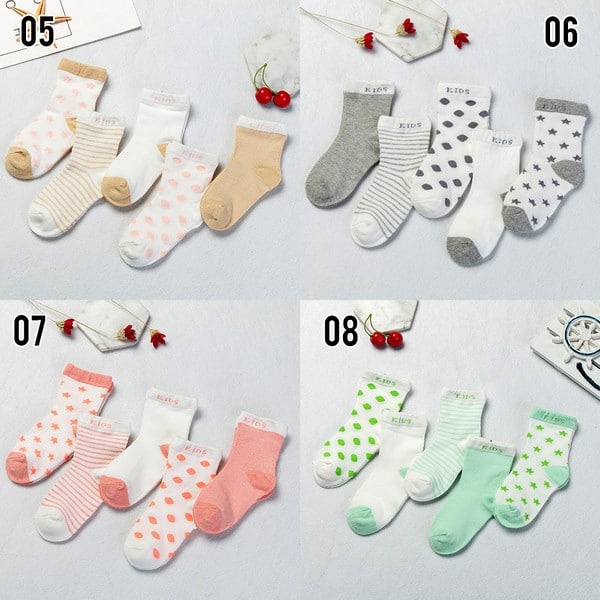 LID147 - 5in1 Kaos Kaki Bayi Baby Socks isi 5 pasang kaos kaki anak balita- Your Affordable Quality!