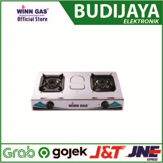 Kompor Gas Winn W-288 - 2 Tungku Stainless Steel