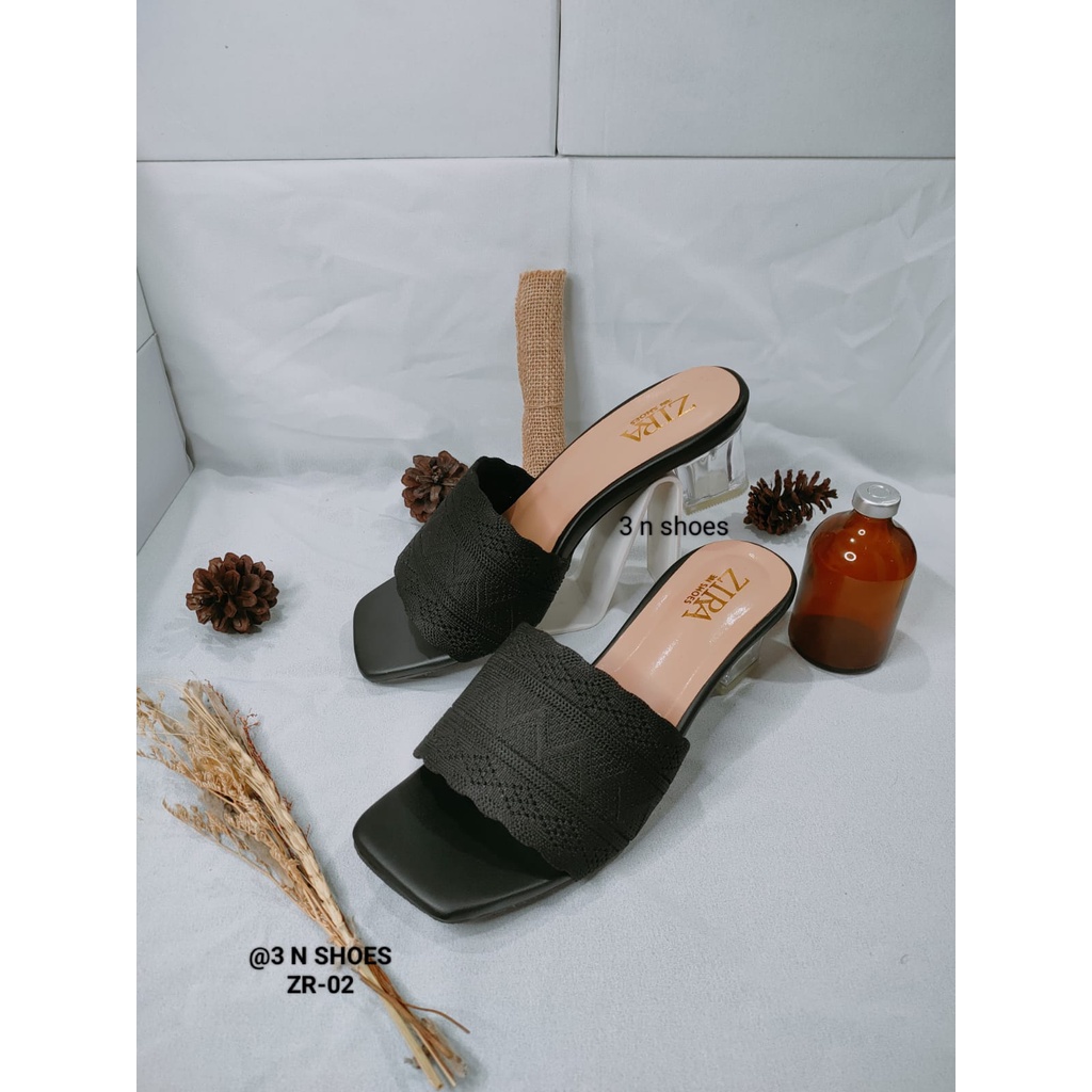 Sendal Heels Rajut Hak Kaca 5cm Terbaru Sandal buat Kondangan Wanita Kekinian  Hills Prempuan Sandal Real Pictt Sandal Pesta Sandal Cewek Dewasa Sandal hak kaca terbaru termurah ZR 02