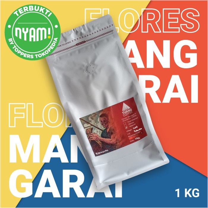 

Roasted Bean Premium Robusta Natural Tuang Coffee 1kg - Biji Kopi.