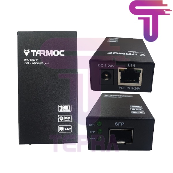 Tarmoc TMC-1S1G-P 1 SFP 1 GIGABIT POE IN 5-24V mini Converter (MC220L)