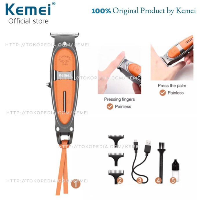 Alat Cukur Rambut Kemei KM-1946 Hair Clipper Detailer Trimmer KM 1946
