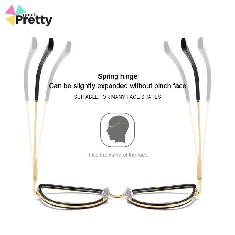 Kacamata Optik Populer kacamata Pemblokiran Cahaya Biru kacamata Retro Fashionable Wanita - PD