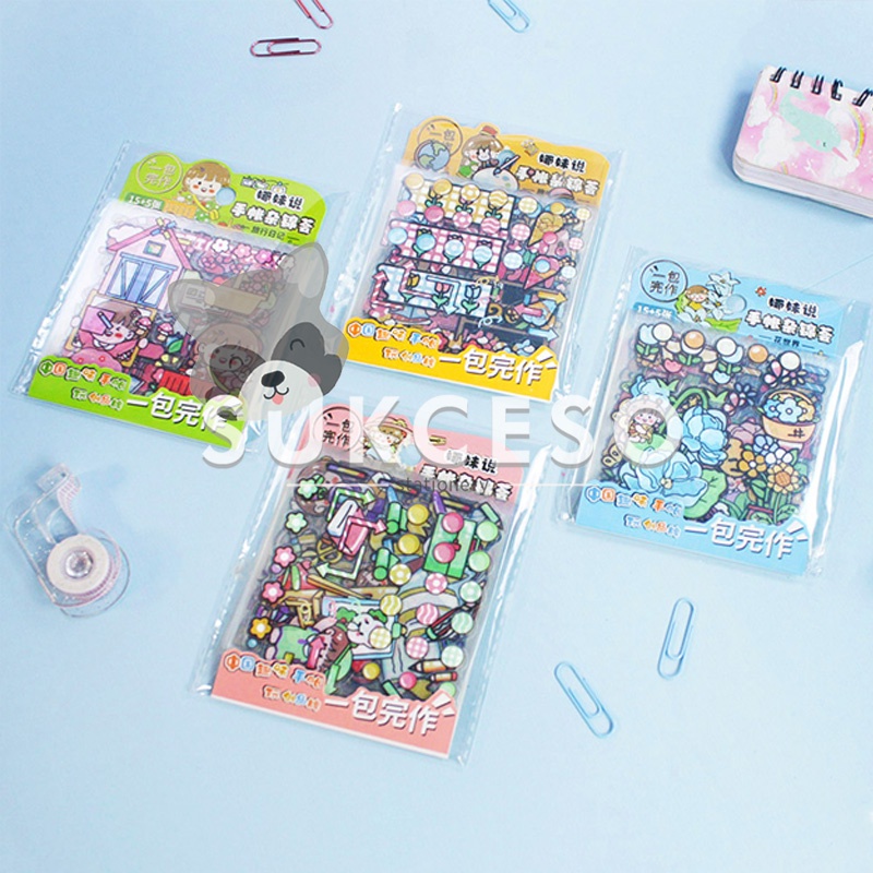 

Namei World of Flower Series Flake Stickers / Cute Diary Deco Sticker Murah