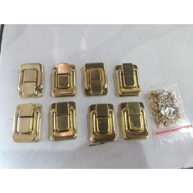 Klem Laci Sangkar Kotak Gold Pengunci Klem Slorok Sangkar Kotak Klem Koper Ceper