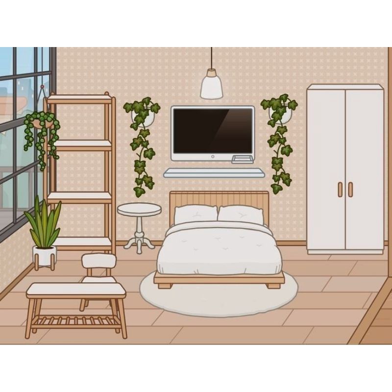 BACKGROUND KAMAR TIDUR TOCA BOCA / BP BPAN / STIMULASI ANAK / MAINAN KERTAS ANAK
