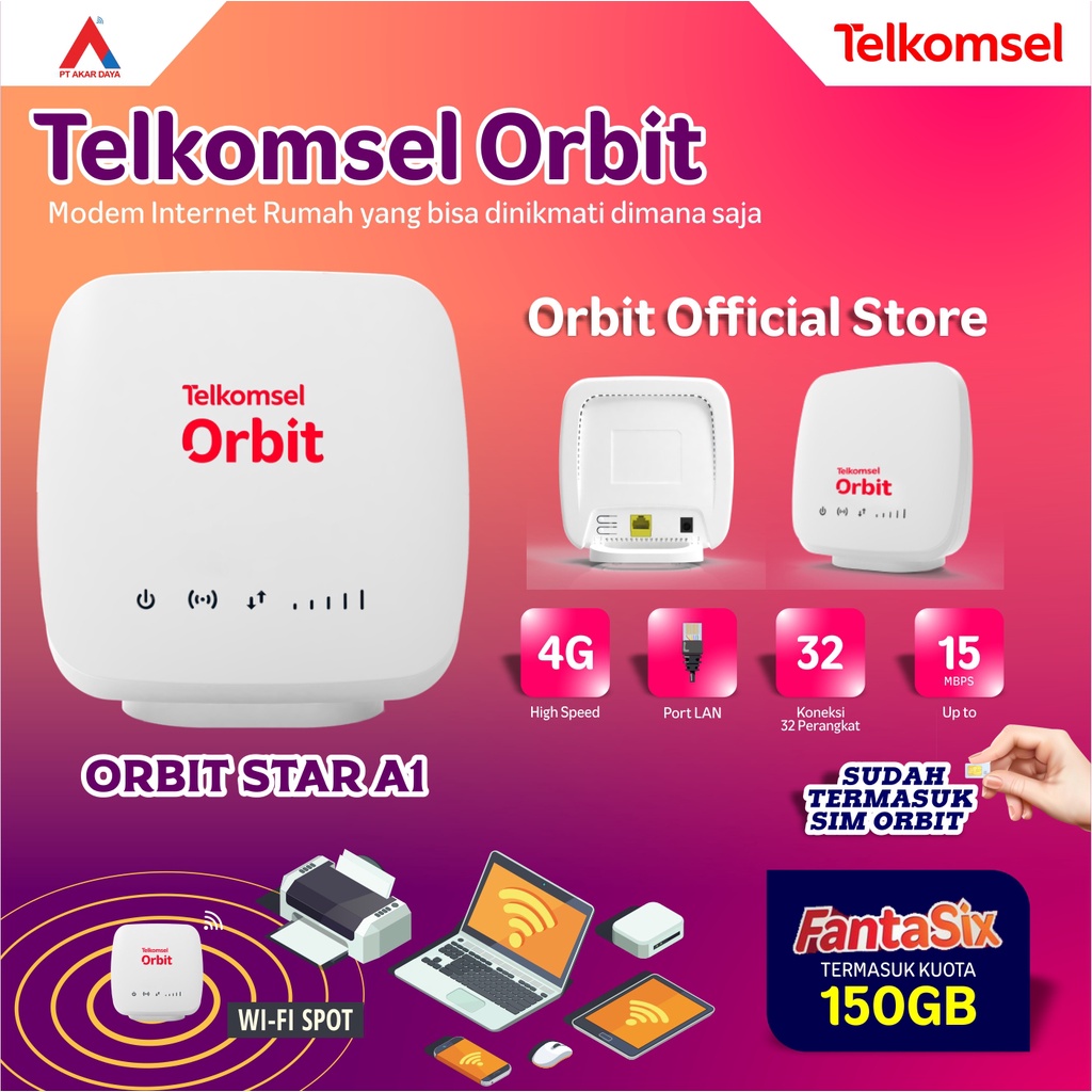 Jual Advan Telkomsel Orbit Star A1 Modem wifi tipe Star A1 Orbit A1
