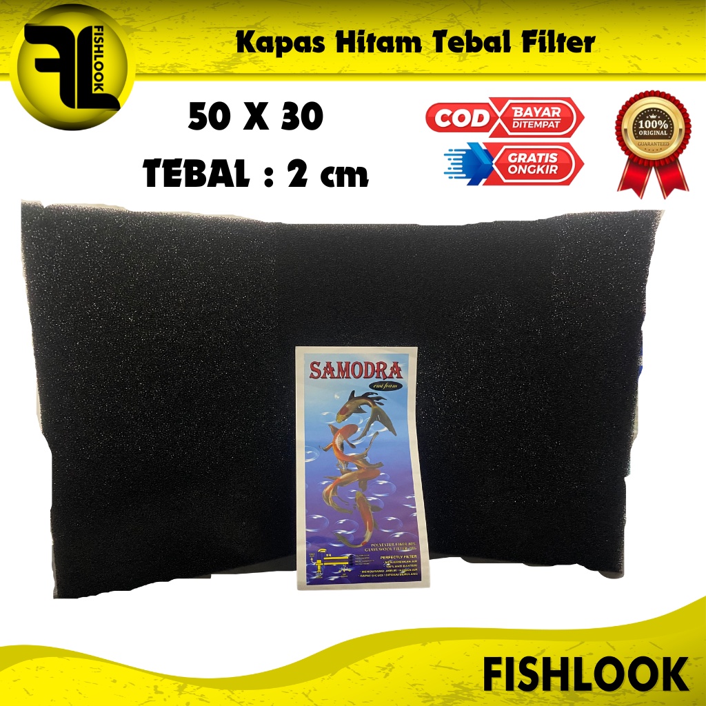 Kapas Hitam BIO FOAM Filter Aquarium Aquascape Top Filter Talang Filter