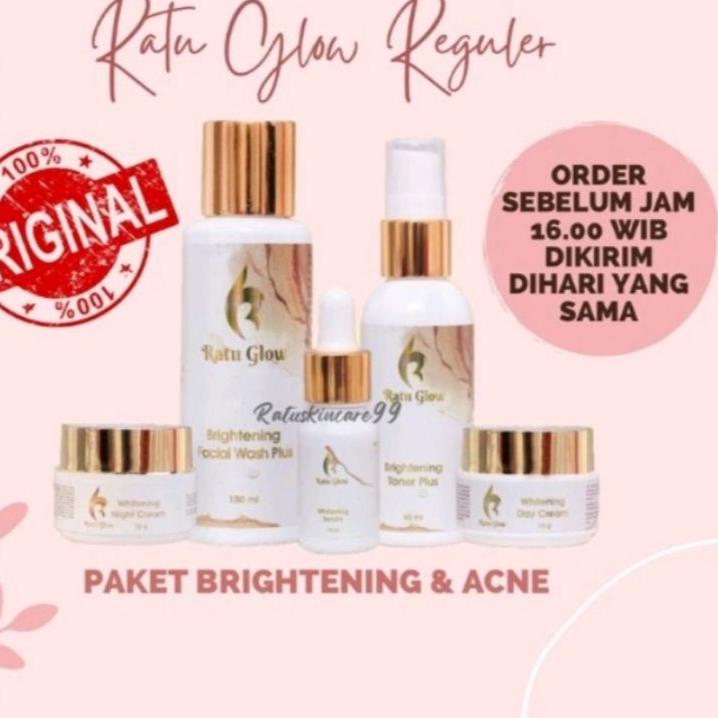 Termurah RATU GLOW SKINCARE BPOM/PAKET SKINCARE WAJAH GLOWING/PAKET PEMUTIH WAJAH/SKINCARE BPOM