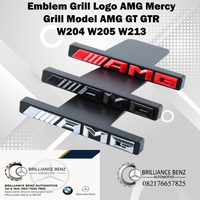 EMBLEM GRILL LOGO AMG W204 W205 W212 W211 GTR GT AMG MERCEDES BENZ