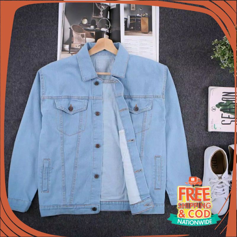 JAKET JEANS NEW BREND DENIM UNISEX/ jaket pria distro Snowblack premium Wangkers Jaket Jeans pria co