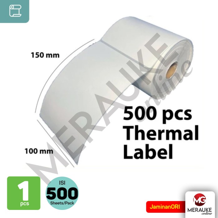 

@=@=@=@=] Thermal Sticker / Kertas Print Resi 100mm x 150mm isi 500 Lembar