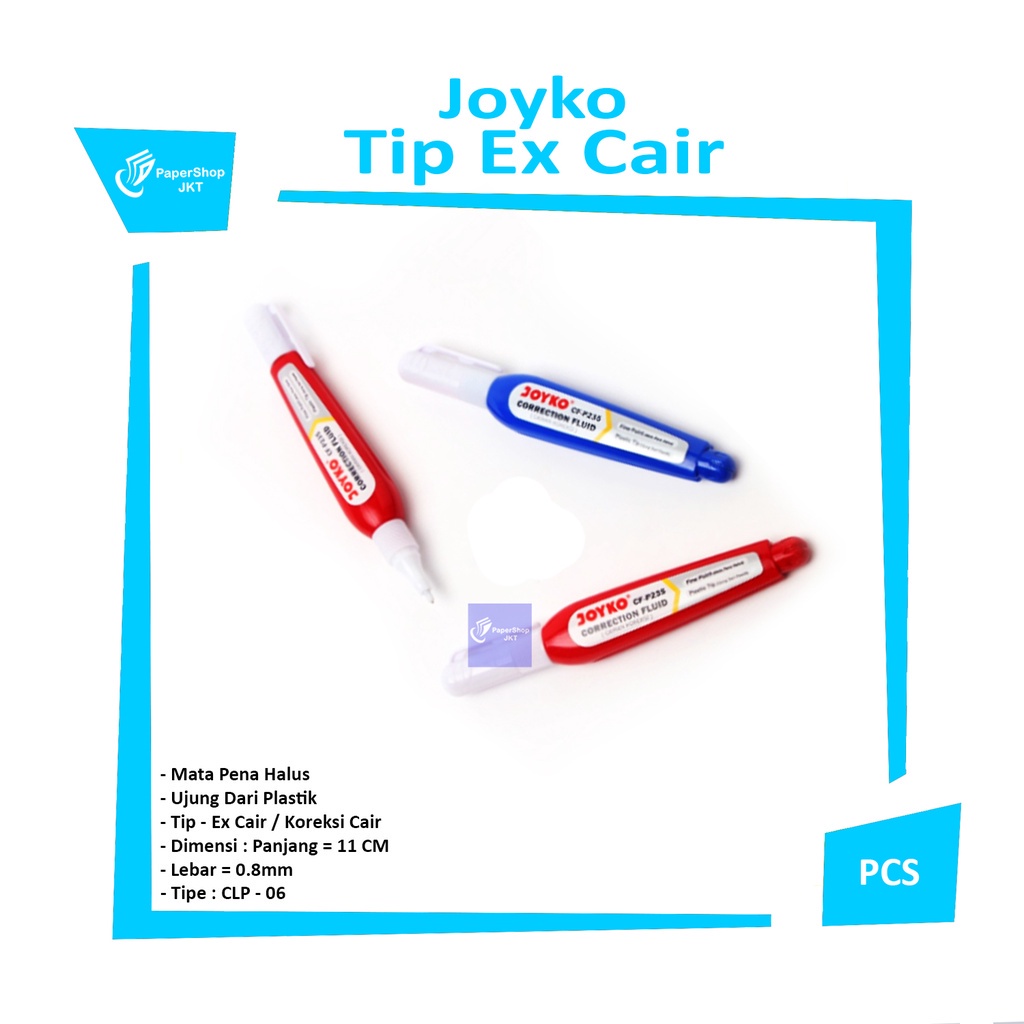 

JOYKO - Correction Fluid CF-P235 Tip Ex Cair - Pcs