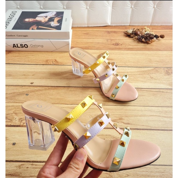 ABBUSHOES Aj 34 sendal hak kaca stut lucia 7cm