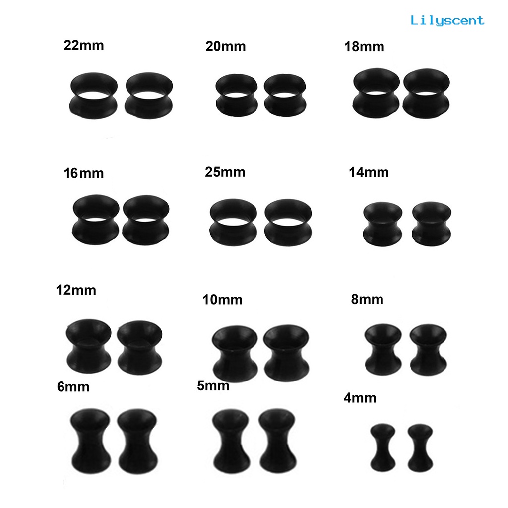 [LS] Ear Expander Fashion Perhiasan Tindik Tubuh Silikon Pria Dan Wanita Pengukur Terowongan Telinga Untuk Pesta Ulang Tahun