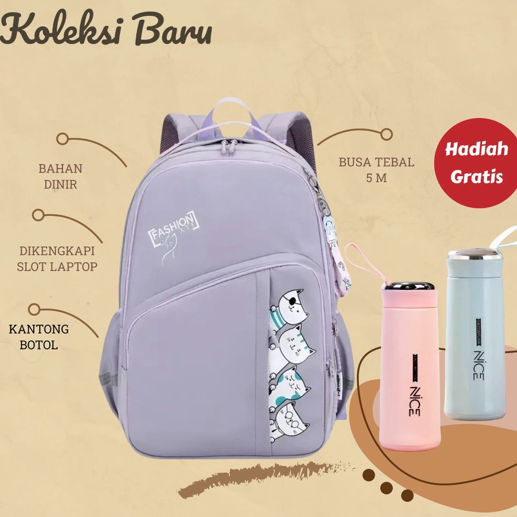 Tas Ransel Perempuan Tas Ransel Wanita Korea Tas Gendong Wanita