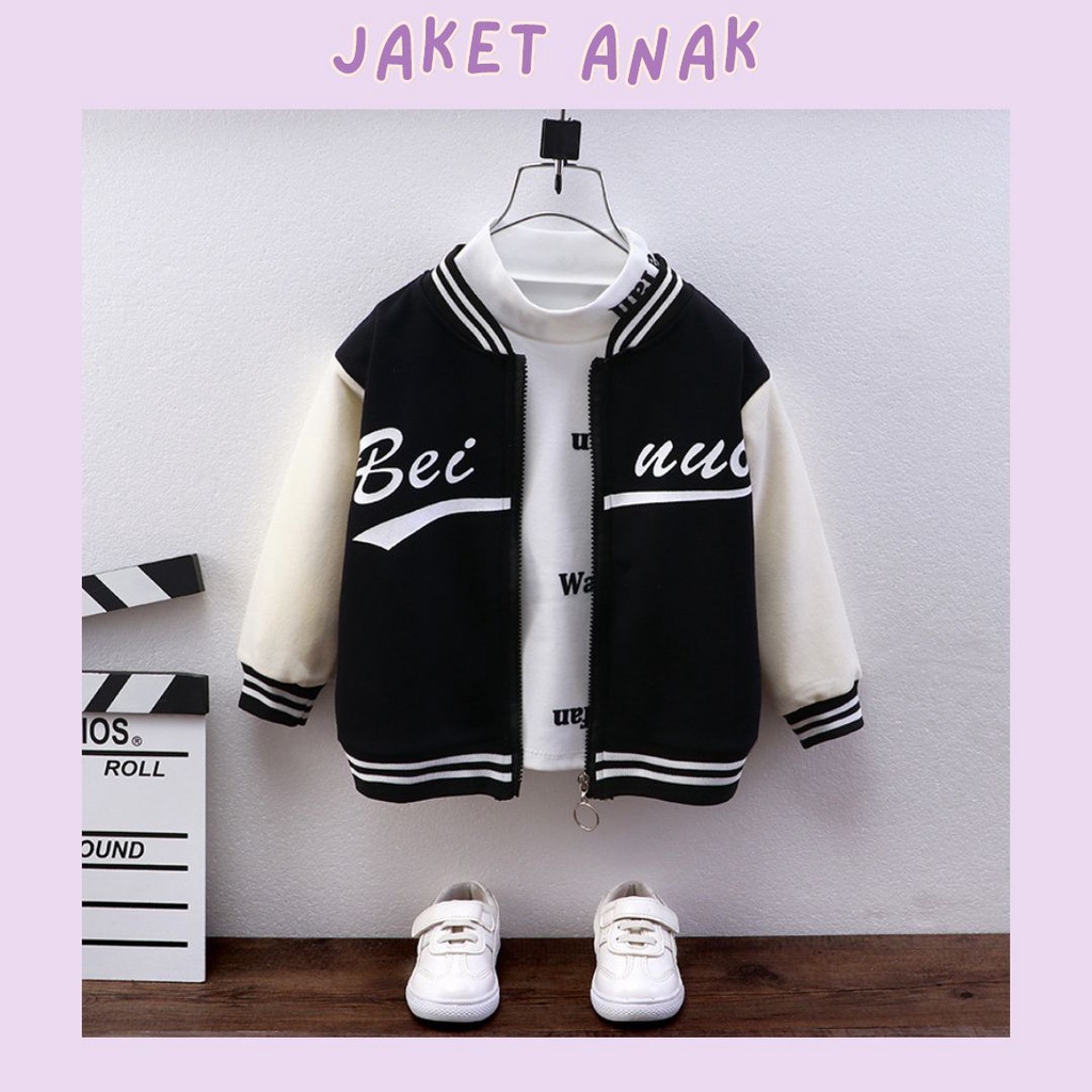 mineboo JACKET Anak laki-laki perempuan Hoodie Anak Import imut baseball jaket harian part1