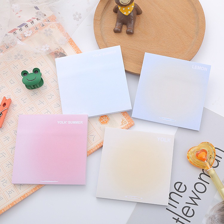 

Gannise 4 Pack 200 Lembar Kertas Memo Pad Memo Sticky Note Campur Warna GN-ST0114