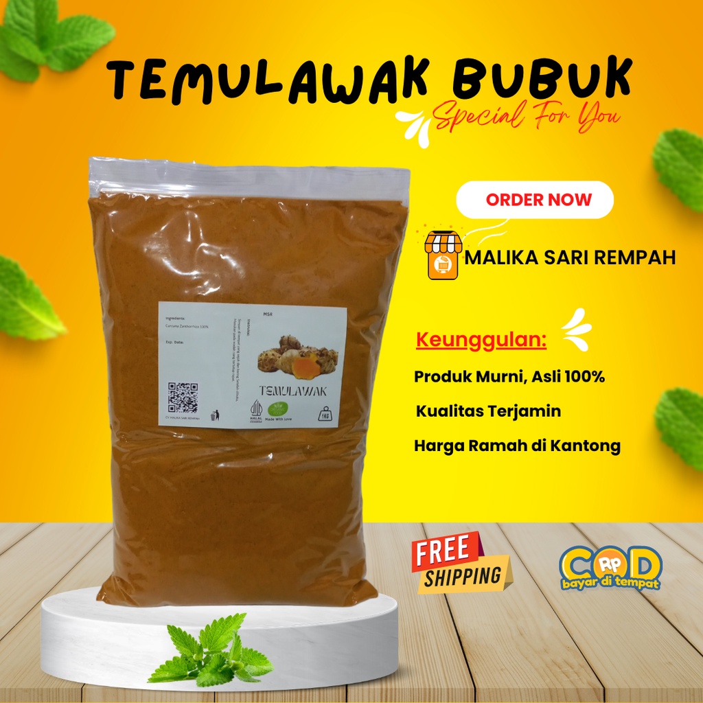 

TEMULAWAK BUBUK MURNI [250 GRAM]-MSR