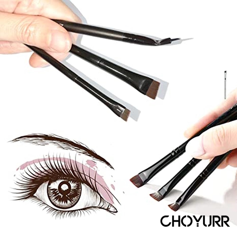 【COD】Ultra Thin Knife Edge Fine Eyeliner Brush Eyebrow Kuasn Alis Hitam Eyeliner Pen Eyebrow Brush Untuk Alat Makeup Kecantikan Brushes Makeup Eye Tools-CH