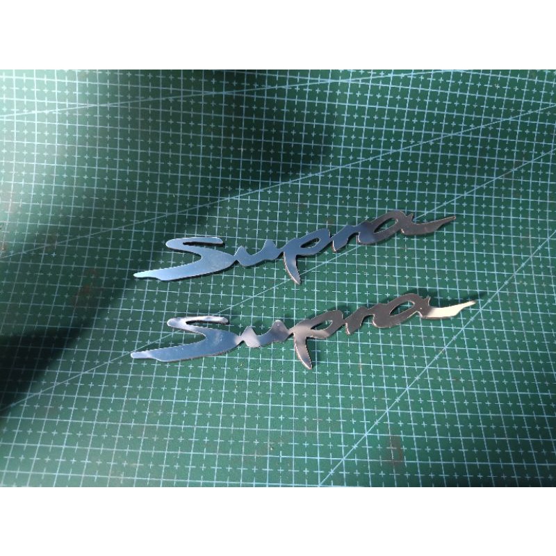Emblem Supra Timbul custom stainless
