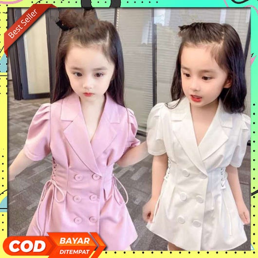 Dres Anak Perempuan Ultah Pendek Murah 2023 Kostum Balita Motif Seksi Rok Mini  Terusan Kekinian Ele