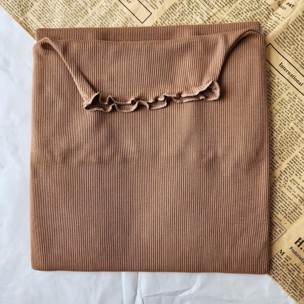 Inner Dewi Bahan RIb Turtleneck Tanpa Lengan