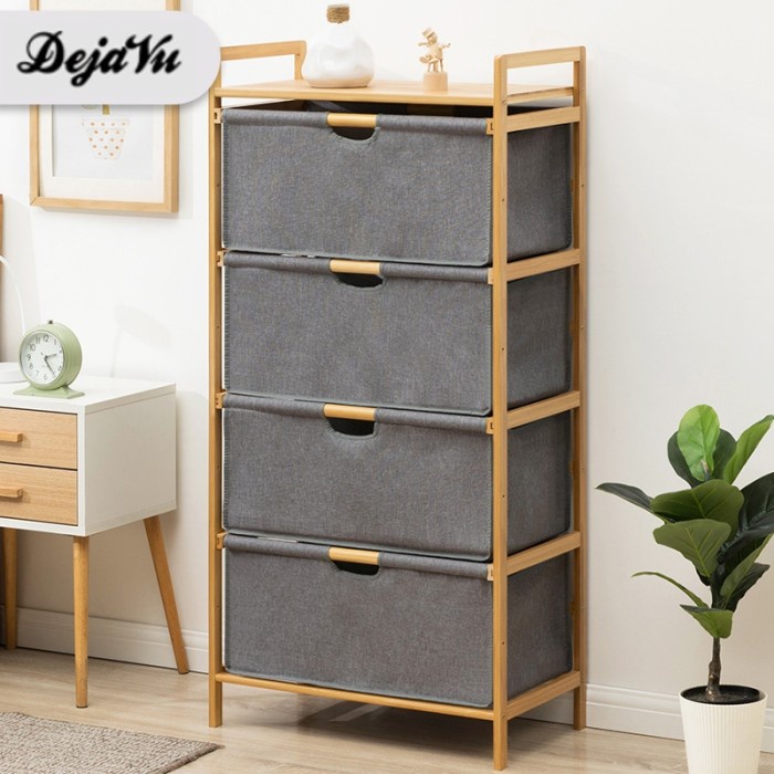 Laci Dejavu Laci Susun Penyimpanan Baju Rak Lemari Kayu Drawer Hsb304
