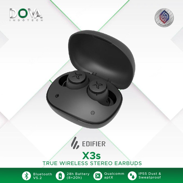 EDIFIER TWS X3S TRUE WIRELESS STEREO EARBUDS