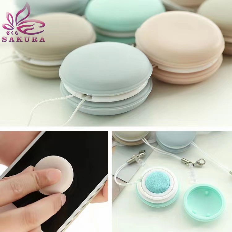 Pembersih Layar Ponsel Bentuk Macaron / Kunci Liontin Screen Cleaning Brush - SOSOYO