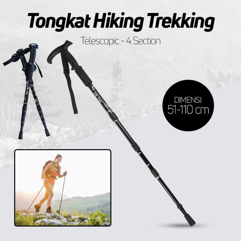 Tracking Trekking Pole Tongkat Gunung Tongkat Pendaki Tongkat Hiking Anti Shock