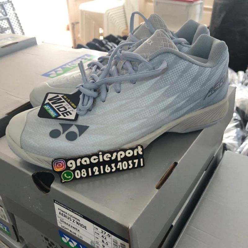 Sepatu Yonex Aerusz2 light blue wide