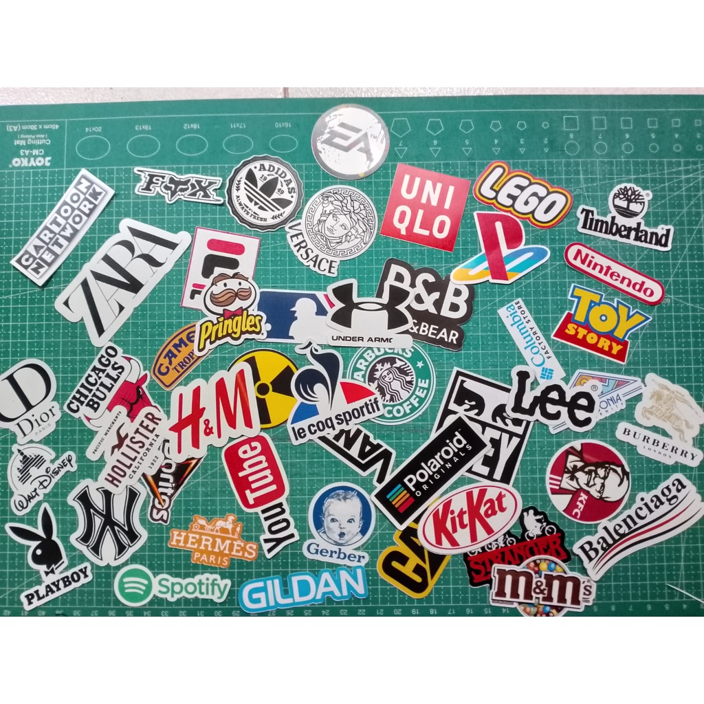 

( isi 45pcs ) 1 pack stiker logo vinyl