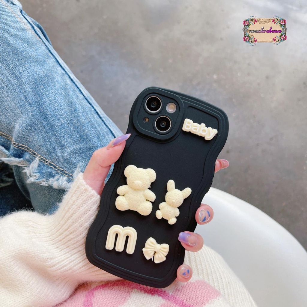 Y026 SOFTCASE 3D KARAKTER RABBIT MODEL GELOMBANG WAVE FOR REDMI 5A 6A 8 8A PRO 9A 9C 10A 9T 10 10c C40  NOTE 4 4X 5 7 5A PRIME 8 9 10 11 11E 12 PRO MI A1 PLUS POCO M3 X3 PRO M4 M5 SB4646