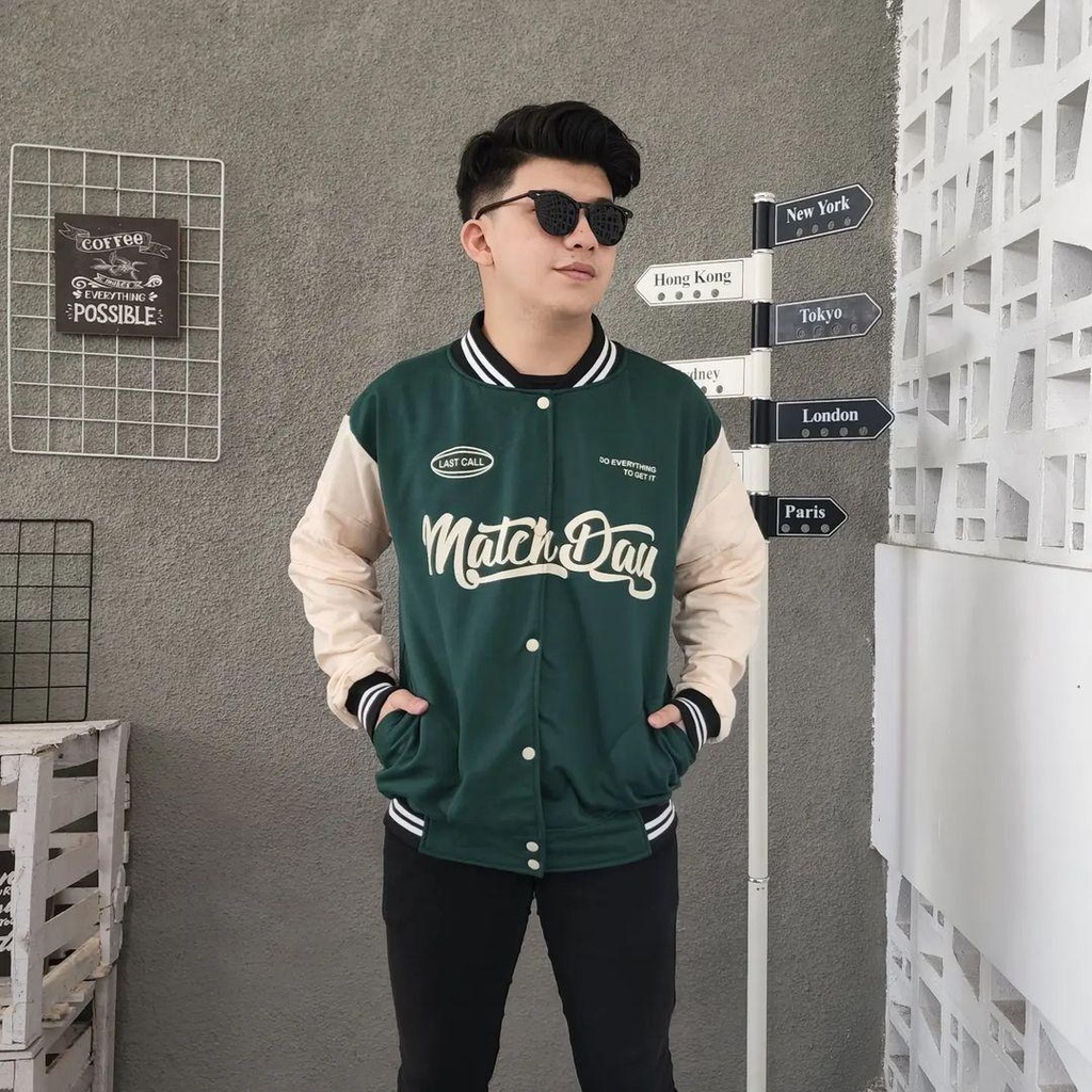 Jaket Sweater Baseball MATCHDAY bisa untuk pria/wanita