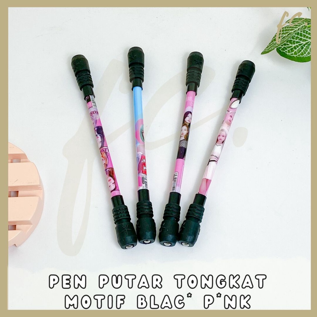 

Pen / Pulpen Gel Putar Magnet Spinning Korean Idol Korea Kpop Black Pastel Pink Merchandise Girl Band Blink Koleksi Import Alat Tulis Anak Tinta Hitam Grosir Ready COD