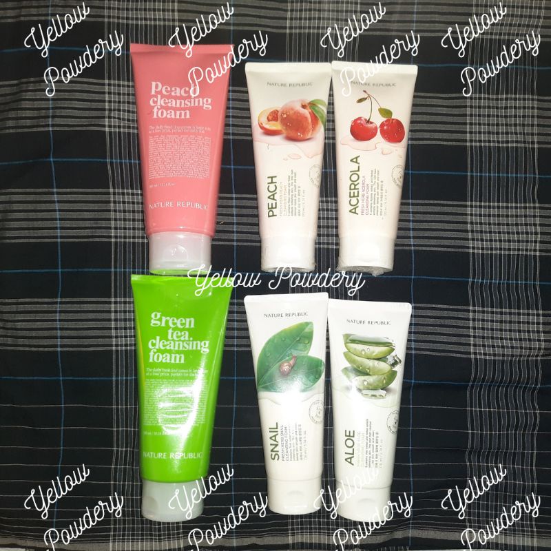 READY CLEANSER NATURE REPUBLIC FRESH HERB PEACH ACEROLA SNAIL ALOE VERA SOOTHING GEL JAR DAILY BIG F